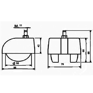 Опора для кресел усиленная FMA 50-11 U #223364