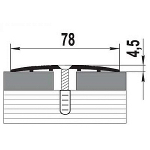 Порог АЛ-492 (80мм) 0.9м (бук бархат) #221130