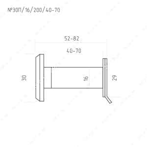 Нора-М  Глазок дверной №30П/16/200/40-70 (хром) #233150