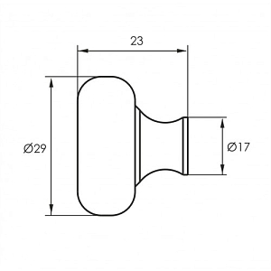 Ручка-кнопка мебельная 14 ZY (хром) d=29 мм #233280